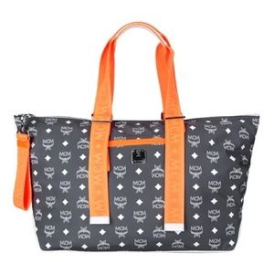 Like New! - MCM Resnick Visetos Bag Gray Nylon